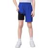 imageQBK Boys 2in1 Athletic Running Shorts with Compression Liner Lightweight Quick Dry 3T16YRoyal Blue