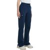 imageQBK High Rise Yoga Scrub Pants Women  Straight Wide Leg Uniform Pants with Cargo Pocket AntiWrinkle ampamp Knit Yoga WaistbandNavy