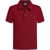 imageQBK Toddler to Youth Boys School Uniform Pique Polo Kids Short Sleeve Collared Golf ShirtTrue Red