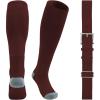 imageQBK Youth Baseball Socks ampamp Belt Combo Set for Kids 216 Years SoftballTee Ball Accessories 1 Pair  1 Belt UnisexJbaseball Socksmaroon