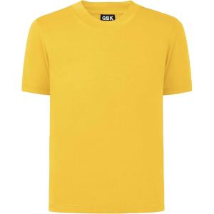 imageQBK 2T to Youth Neon Shirt Kids UPF 50 Dry Fit Athletic Short Sleeve Rash Guard T Shirts for Boys Girls Sports UndershirtBright Yellow