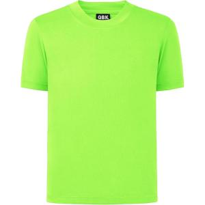 imageQBK 2T to Youth Neon Shirt Kids UPF 50 Dry Fit Athletic Short Sleeve Rash Guard T Shirts for Boys Girls Sports UndershirtGreen