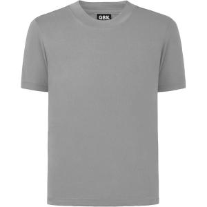imageQBK 2T to Youth Neon Shirt Kids UPF 50 Dry Fit Athletic Short Sleeve Rash Guard T Shirts for Boys Girls Sports UndershirtGrey