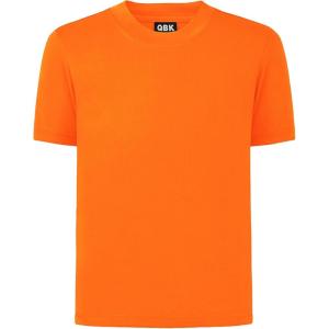imageQBK 2T to Youth Neon Shirt Kids UPF 50 Dry Fit Athletic Short Sleeve Rash Guard T Shirts for Boys Girls Sports UndershirtOrange