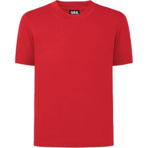 imageQBK 2T to Youth Neon Shirt Kids UPF 50 Dry Fit Athletic Short Sleeve Rash Guard T Shirts for Boys Girls Sports UndershirtRed