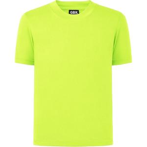 imageQBK 2T to Youth Neon Shirt Kids UPF 50 Dry Fit Athletic Short Sleeve Rash Guard T Shirts for Boys Girls Sports UndershirtYellow