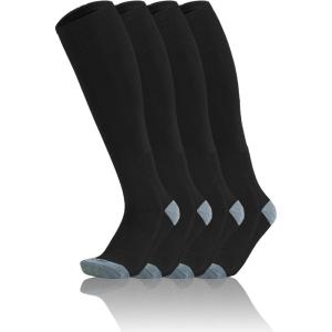 imageQBK Toddler Baseball Socks Youth Softball Tee Ball Kids Soccer Socks for Boy Girl 2 PairsBbaseball Socksblack