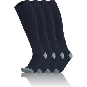 imageQBK Toddler Baseball Socks Youth Softball Tee Ball Kids Soccer Socks for Boy Girl 2 PairsCbaseball Socksnavy