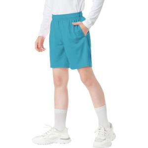 imageQBK Toddler to Youth Athletic Shorts for Boys and Girls Soccer Basketball SportsPhoton Blue