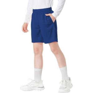 imageQBK Toddler to Youth Athletic Shorts for Boys and Girls Soccer Basketball SportsRoyal Blue