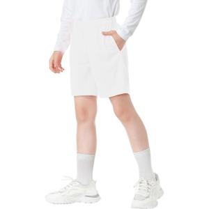 imageQBK Toddler to Youth Athletic Shorts for Boys and Girls Soccer Basketball SportsWhite