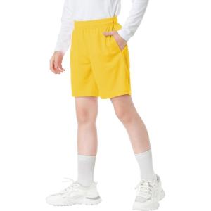 imageQBK Toddler to Youth Athletic Shorts for Boys and Girls Soccer Basketball SportsYellow