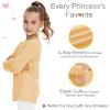 image3T 4T 5T to 12 Years Girls Long Sleeve Shirts Kids Cotton TShirt Toddler Basic Crew Neck TopBeige