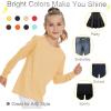 image3T 4T 5T to 12 Years Girls Long Sleeve Shirts Kids Cotton TShirt Toddler Basic Crew Neck TopBeige