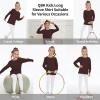 image3T 4T 5T to 12 Years Girls Long Sleeve Shirts Kids Cotton TShirt Toddler Basic Crew Neck TopBrown