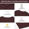image3T 4T 5T to 12 Years Girls Long Sleeve Shirts Kids Cotton TShirt Toddler Basic Crew Neck TopBrown