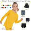 image3T 4T 5T to 12 Years Girls Long Sleeve Shirts Kids Cotton TShirt Toddler Basic Crew Neck TopMustard
