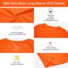 image3T 4T 5T to 12 Years Girls Long Sleeve Shirts Kids Cotton TShirt Toddler Basic Crew Neck TopOrange