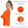 image3T 4T 5T to 12 Years Girls Long Sleeve Shirts Kids Cotton TShirt Toddler Basic Crew Neck TopOrange