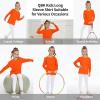 image3T 4T 5T to 12 Years Girls Long Sleeve Shirts Kids Cotton TShirt Toddler Basic Crew Neck TopOrange