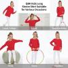 image3T 4T 5T to 12 Years Girls Long Sleeve Shirts Kids Cotton TShirt Toddler Basic Crew Neck TopRed