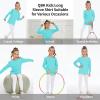 image3T 4T 5T to 12 Years Girls Long Sleeve Shirts Kids Cotton TShirt Toddler Basic Crew Neck TopTurquoise