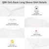 image3T 4T 5T to 12 Years Girls Long Sleeve Shirts Kids Cotton TShirt Toddler Basic Crew Neck TopWhite