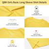 image3T 4T 5T to 12 Years Girls Long Sleeve Shirts Kids Cotton TShirt Toddler Basic Crew Neck TopYellow