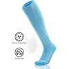 imageQBK 2 Pairs Toddler To Youth BaseballSoftball Socks  Soccer TBall Team Sport Socks For Kids Boys And GirlsBaby Blue494