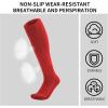 imageQBK 2 Pairs Toddler To Youth BaseballSoftball Socks  Soccer TBall Team Sport Socks For Kids Boys And GirlsRed