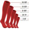 imageQBK 2 Pairs Toddler To Youth BaseballSoftball Socks  Soccer TBall Team Sport Socks For Kids Boys And GirlsRed
