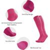 imageQBK 2 Pairs Toddler To Youth BaseballSoftball Socks  Soccer TBall Team Sport Socks For Kids Boys And GirlsRose Red494