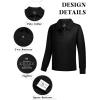 imageQBK 2T to Youth Boys Long Sleeve School Uniform Pique Polo Toddler Kids Neon Collared Golf ShirtBlack