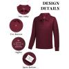 imageQBK 2T to Youth Boys Long Sleeve School Uniform Pique Polo Toddler Kids Neon Collared Golf ShirtBurgundy