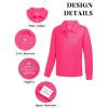 imageQBK 2T to Youth Boys Long Sleeve School Uniform Pique Polo Toddler Kids Neon Collared Golf ShirtHot Pink