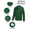 imageQBK 2T to Youth Boys Long Sleeve School Uniform Pique Polo Toddler Kids Neon Collared Golf ShirtKelly Green