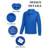 imageQBK 2T to Youth Boys Long Sleeve School Uniform Pique Polo Toddler Kids Neon Collared Golf ShirtRoyal Blue