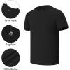 imageQBK 2T12Y Boys T Shirts Short Sleeve Tees 100 Cotton Crewneck Soft Basic Summer Top Solid Toddler Kids Tee ShirtBlack