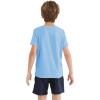 imageQBK 2T12Y Boys T Shirts Short Sleeve Tees 100 Cotton Crewneck Soft Basic Summer Top Solid Toddler Kids Tee ShirtCeil Blue