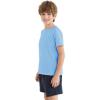 imageQBK 2T12Y Boys T Shirts Short Sleeve Tees 100 Cotton Crewneck Soft Basic Summer Top Solid Toddler Kids Tee ShirtCeil Blue