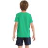 imageQBK 2T12Y Boys T Shirts Short Sleeve Tees 100 Cotton Crewneck Soft Basic Summer Top Solid Toddler Kids Tee ShirtGreen