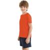 imageQBK 2T12Y Boys T Shirts Short Sleeve Tees 100 Cotton Crewneck Soft Basic Summer Top Solid Toddler Kids Tee ShirtOrange