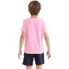 imageQBK 2T12Y Boys T Shirts Short Sleeve Tees 100 Cotton Crewneck Soft Basic Summer Top Solid Toddler Kids Tee ShirtPink