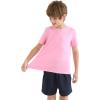 imageQBK 2T12Y Boys T Shirts Short Sleeve Tees 100 Cotton Crewneck Soft Basic Summer Top Solid Toddler Kids Tee ShirtPink