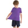 imageQBK 2T12Y Boys T Shirts Short Sleeve Tees 100 Cotton Crewneck Soft Basic Summer Top Solid Toddler Kids Tee ShirtPurple