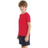imageQBK 2T12Y Boys T Shirts Short Sleeve Tees 100 Cotton Crewneck Soft Basic Summer Top Solid Toddler Kids Tee ShirtRed