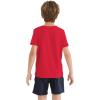 imageQBK 2T12Y Boys T Shirts Short Sleeve Tees 100 Cotton Crewneck Soft Basic Summer Top Solid Toddler Kids Tee ShirtRed