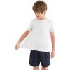 imageQBK 2T12Y Boys T Shirts Short Sleeve Tees 100 Cotton Crewneck Soft Basic Summer Top Solid Toddler Kids Tee ShirtWhite