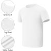 imageQBK 2T12Y Boys T Shirts Short Sleeve Tees 100 Cotton Crewneck Soft Basic Summer Top Solid Toddler Kids Tee ShirtWhite