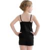 imageQBK 2T12Years Girls Camisole Tank Tops Cotton Camis Sleeveless Spaghetti Undershirts for Dance and GymnasticsBlack